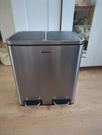 Prullenbak dubbele bak voor afvalscheiding 2*15l homra, 40 liter of meer, Ophalen of Verzenden, Zo goed als nieuw, Minder dan 50 cm