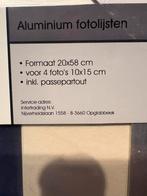 Aluminium Fotolijst voor 4 Foto's - 20x58 cm Nieuw, Ophalen of Verzenden, Nieuw