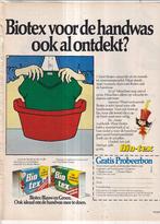 Retro reclame 1982 Biotex Nijmegen heeft u 't al ontdekt, Verzamelen, Overige typen, Ophalen of Verzenden