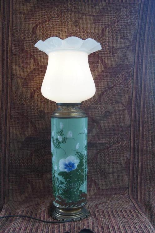 Cilindervormige tafel lamp  (Aziatisch, Antiek en Kunst, Antiek | Lampen, Verzenden