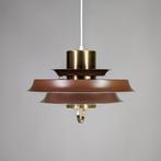 Vitrika hanglamp bruin met goud of messing, vintage design, Minder dan 50 cm, Gebruikt, Vintage, Ophalen of Verzenden