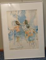 KORFBAL: (Kleuren) Litho van Wim Hoogstraten., Ophalen