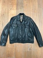 Redskins Trucker Spijkerjack Leer & Bodywarmer Zwart XXL, Kleding | Heren, Zwart, Overige maten, Ophalen of Verzenden, Zo goed als nieuw