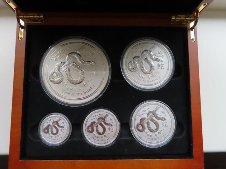 Lunar Snake  2013 1/2 t/m 10 ounce .999 Zilver, Postzegels en Munten, Edelmetalen en Baren, Zilver, Ophalen of Verzenden