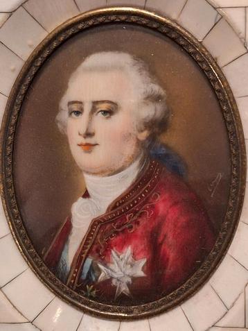 Miniatuur Portret koning Louis XVI beschikbaar voor biedingen