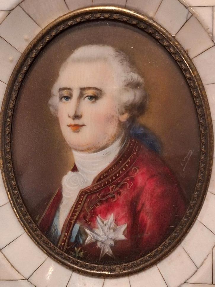 Miniatuur Portret koning Louis XVI, Antiek en Kunst, Kunst | Schilderijen | Klassiek, Ophalen of Verzenden