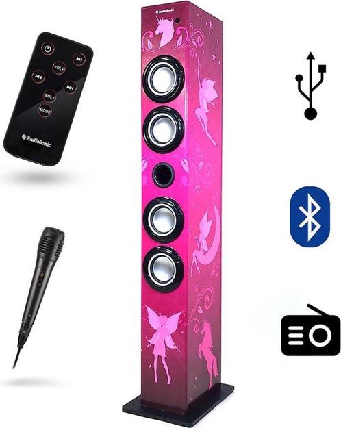 Audiosonic Speakertoren Karaoke Radio MP3 SD microfoon NIEUW, Audio, Tv en Foto, Luidsprekers, Nieuw, Ophalen of Verzenden