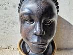 Afrikaanse tribale buste in ebbenhout, Ophalen of Verzenden