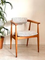 Vintage armstoel eet / bureaustoel Lübke jaren 60, Ophalen, Bruin, Vintage midcentury, Zo goed als nieuw