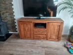 Massief grof teak hout televisie meubel dressoir, Ophalen, Gebruikt, 150 tot 200 cm, Minder dan 100 cm