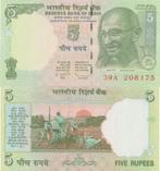 INDIA 2010 5 rupees #94Ac UNC, Postzegels en Munten, Bankbiljetten | Azië, Verzenden, Zuid-Azië