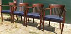 Jugendstil schuitema eetkamer armstoelen, Huis en Inrichting, Stoelen, Ophalen, Zo goed als nieuw, Bruin, Stof