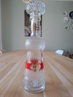 Vintage karaf met 5 glaasjes rood-goud - jaren 70, Ophalen of Verzenden