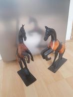 3 Mooie beeldjes van een houten/metalen paard in één koop., Ophalen of Verzenden