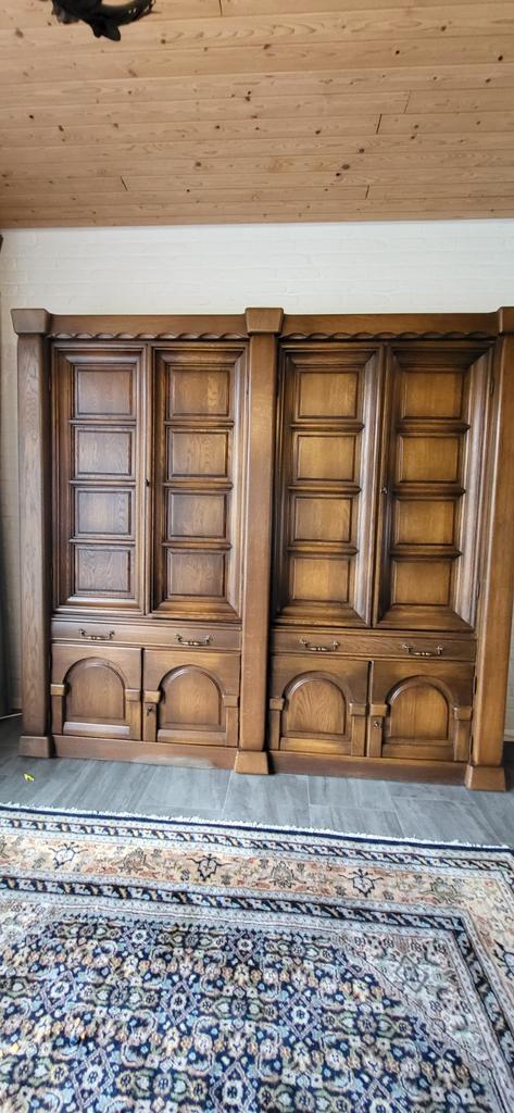 Eiken Woonkamerkasten (3 delen) - DIY Inloopkast!, Huis en Inrichting, Kasten | Boekenkasten, 150 tot 200 cm, 25 tot 50 cm, Ophalen of Verzenden