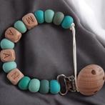 Speenkoord turquoise poes gepersonaliseerd met naam, Verzenden, Nieuw, Overige typen