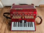 Parrot accordeon 48 bas incl tas Z.G.A.N, Muziek en Instrumenten, Accordeons, 48-bas, Toetsaccordeon, Zo goed als nieuw, Met riemen