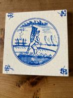 Delfts blauwe tegel met zeeman, Ophalen of Verzenden