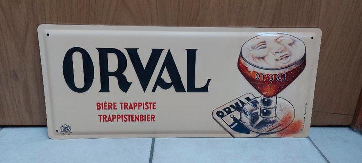 Reclamebord Orval (beige versie), Verzamelen, Biermerken, Nieuw, Reclamebord, Plaat of Schild, Overige merken, Ophalen of Verzenden