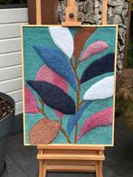 Uniek getuft wandkleed in houten lijst 83 x 63 cm, Ophalen of Verzenden, Nieuw