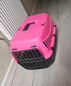 ALS NIEUW Fuchsia Roze/Zwart Kattenreismand / Transportbox, Ophalen of Verzenden, Zo goed als nieuw