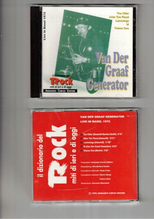 VANDERGRAAF GENERATOR CD Live in Basel 1972, Cd's en Dvd's, Cd's | Rock, Zo goed als nieuw, Ophalen of Verzenden