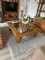 Retro salon tafel, Ophalen, 100 tot 150 cm, Eikenhout, Minder dan 50 cm