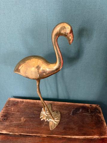 Messing Flamingo Beeld - 33cm beschikbaar voor biedingen