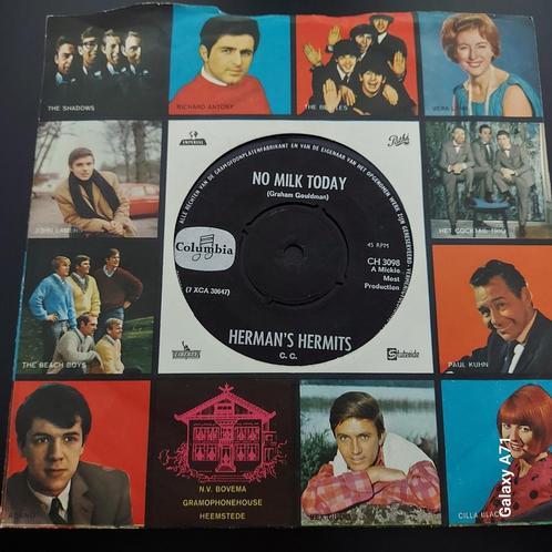 45 rpm Herman's Hermits - No Milk Today / Dandy (1966), Cd's en Dvd's, Vinyl Singles, Single, Pop, 7 inch, Ophalen of Verzenden