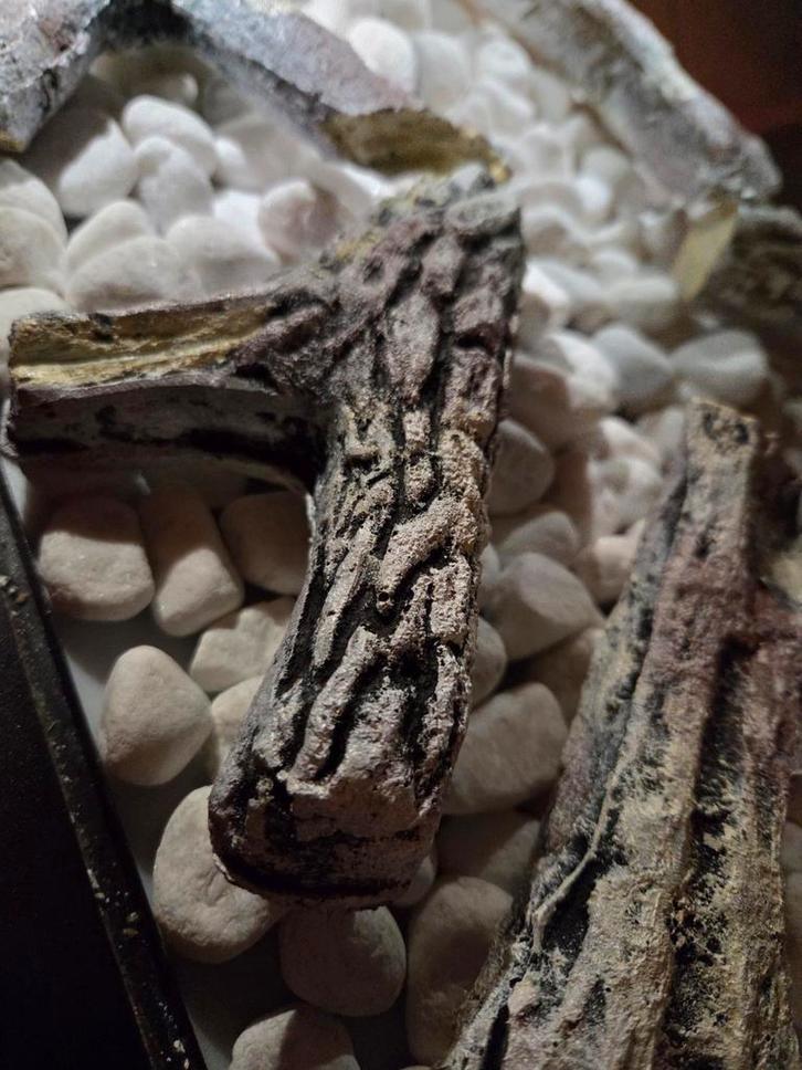 Haarddecoratie Hout & Stenen, Huis en Inrichting, Haarden, Gebruikt, Overige soorten, Ophalen