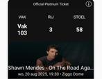 Shawn Mendes ticket Amsterdam, Eén persoon, Augustus