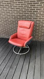 Bordeau rode Leren Relax Fauteuil, Huis en Inrichting, Fauteuils, Ophalen, Zo goed als nieuw, 50 tot 75 cm, Leer