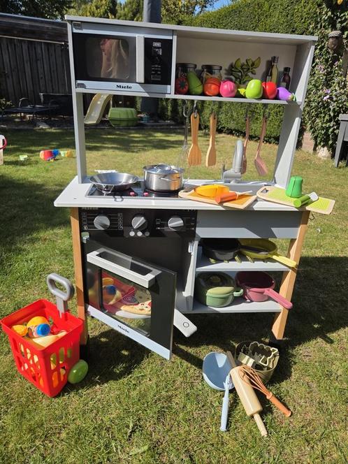Complete Speelkeuken met Accessoires, Kinderen en Baby's, Speelgoed | Speelkeukens, Zo goed als nieuw, Speelkeuken, Hout, Ophalen of Verzenden
