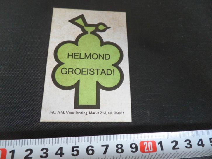 sticker helmond groeistad, Verzamelen, Stickers, Zo goed als nieuw, Ophalen