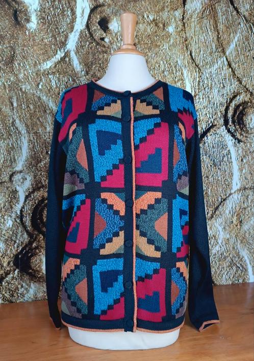 💖Prachtig 60%Alpaca wol & 40%Viscose vest Intarsia XL, Kleding | Dames, Truien en Vesten, Zo goed als nieuw, Maat 42/44 (L), Ophalen of Verzenden