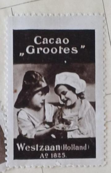 oude sluitzegels van Grootes Cacao, Westzaan, 2 st beschikbaar voor biedingen