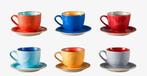 Vivi oggi koffiekopjes met schotel. Doorsnee 6-9 cm., Huis en Inrichting, Ophalen, Zo goed als nieuw