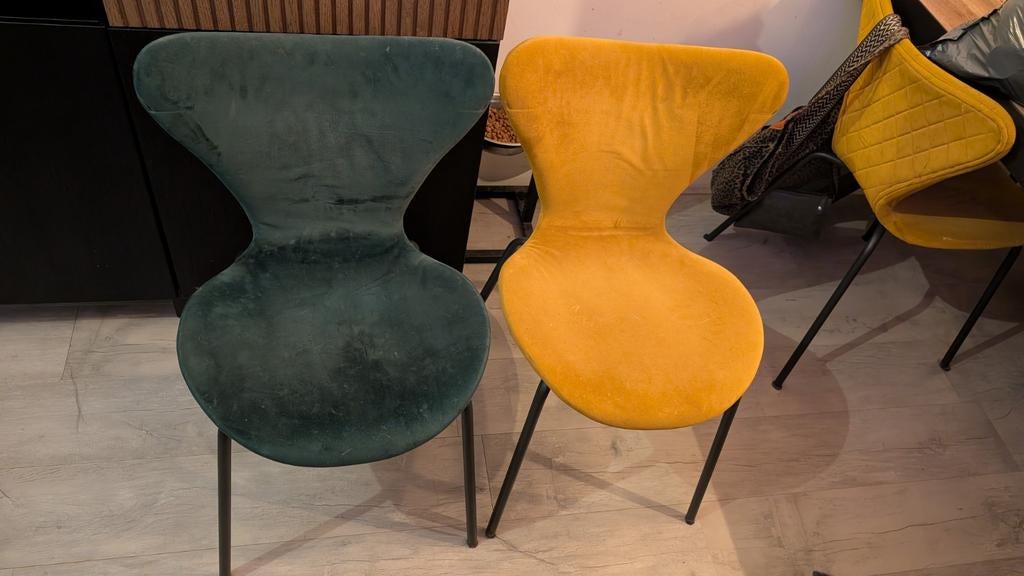 6 eettafel stoelen, Ophalen, Gebruikt, Overige kleuren