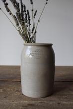 Oude brocante aardewerk pot grijs Anvers *Pronck & Praal*, Ophalen of Verzenden