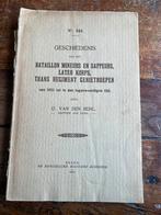 Nederlands Geschiedenis Regiment Genietroepen 1852-1923 KMA, Verzenden, Nederland, Boek of Tijdschrift, Landmacht