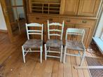 Set houten stoelen met gevlochten zitting, Ophalen