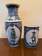 Villeroy & Boch Vaas en Pot - Handgeschilderd Haarlem, Antiek en Kunst, Ophalen of Verzenden