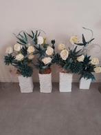 Kunstbloemen met Pot - Hoogte 1 Meter Stijlvolle decoratie, Huis en Inrichting, Ophalen, Zo goed als nieuw, Binnen