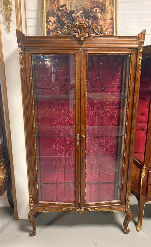 Vitrine kast, Antiek en Kunst, Antiek | Meubels | Stoelen en Banken, Ophalen of Verzenden