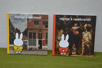 2 vierkanten Nijntje boeken: Nijntje x Rembrandt + Vermeer beschikbaar voor biedingen