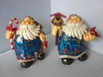 Kerstmannen in het blauw, hoog 21cm , breedt 15cm, Verzamelen, Ophalen of Verzenden, Zo goed als nieuw, Mens