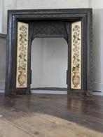 Unieke Victoriaanse gietijzeren inzethaard (1888), Huis en Inrichting, Haarden, Ophalen, Gebruikt, Inzethaard, Houthaard