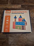 Houten Blokken Puzzelspel - 36+ Maanden, Ophalen of Verzenden, Zo goed als nieuw, Overige typen