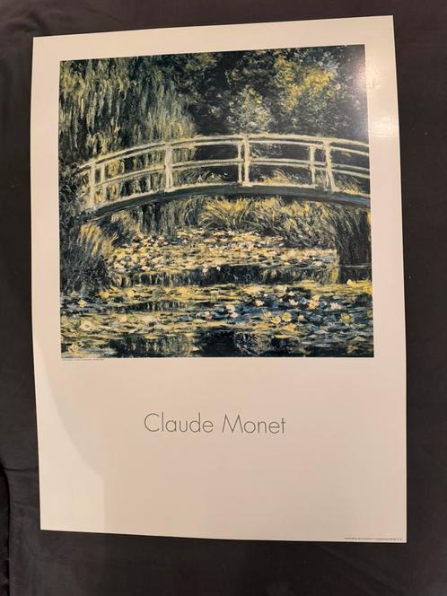 Vintage offset (Claude Monet )(Vijver met waterlelies), Verzamelen, Posters, Zo goed als nieuw, Overige onderwerpen, Deurposter of groter