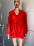 i168 Superstar maat 36/38=S/M lange blouse top tuniek rood, Ophalen of Verzenden, Zo goed als nieuw, Maat 36 (S), Rood